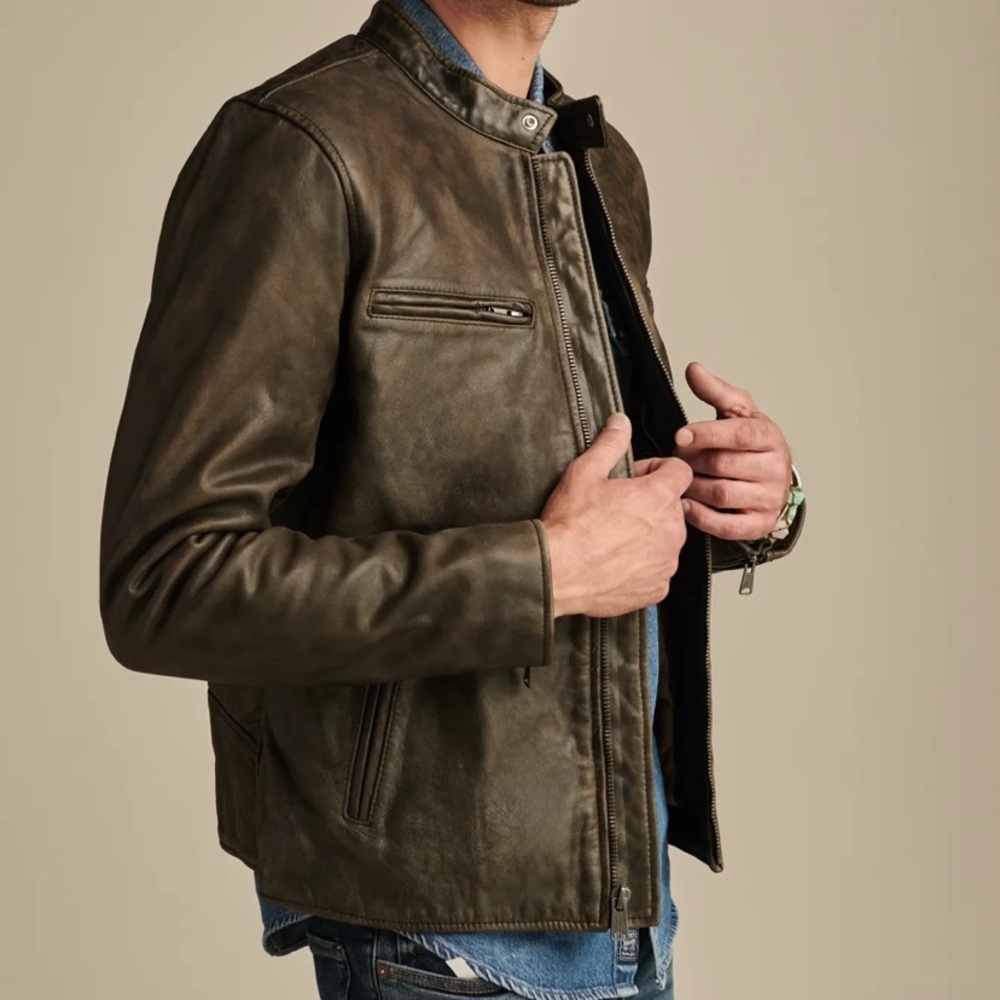 “The Bonneville” Lucky Brand Brown Leather Jacket
